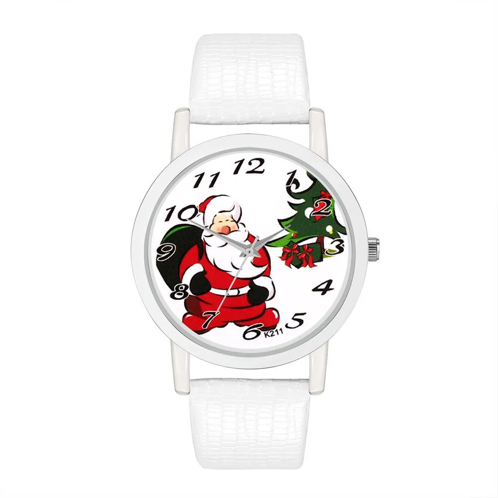 Best Selling Reloj Women Watches Christmas Women's Watch Leather Band Quartz Vogue Wrist Gift Clock *A | Наручные часы