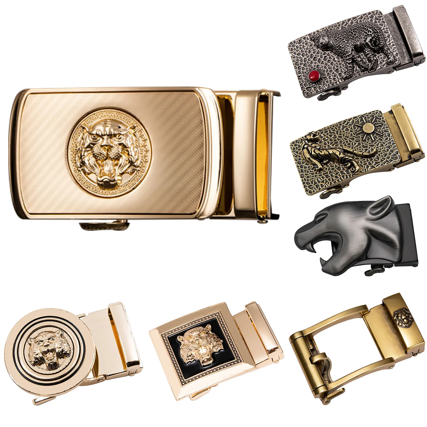 Модная Автоматическая пряжка для ремней с леопардовой головкой 3 5 см храповым