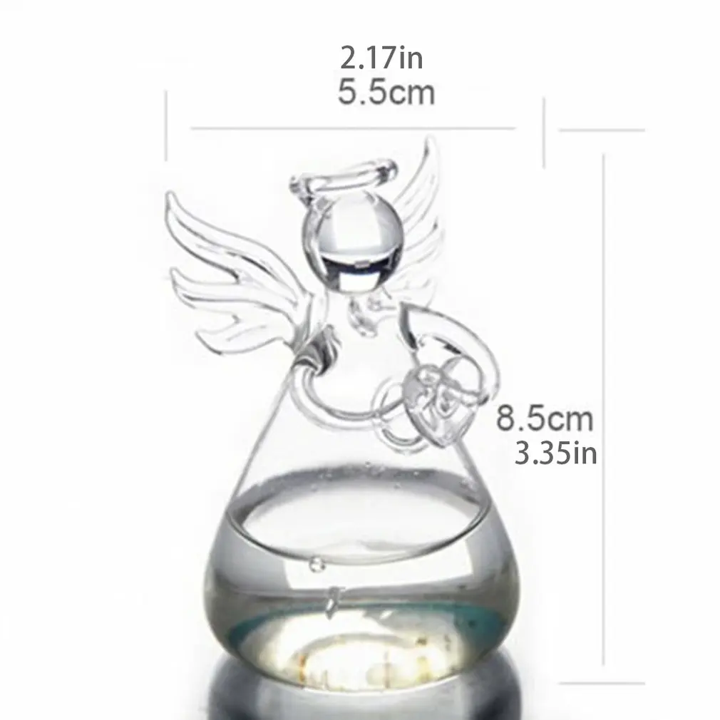 

Transparent Angel Vase Crystal Glass Vase Flower Arrangement Hydroponic Container Home Decoration Wedding Decor