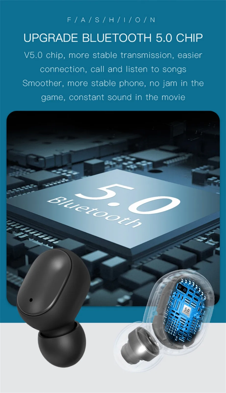 Беспроводные наушники H6 беспроводные True Bluetooth 5 0 стереонаушники вкладыши с