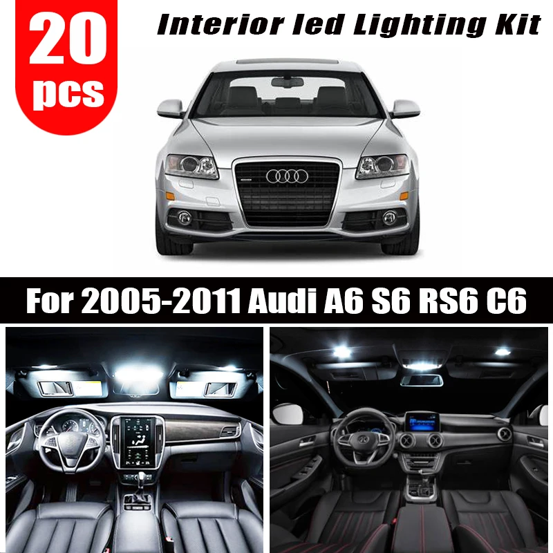 20 шт. X canbus 100% без ошибок для Audi A6 S6 RS6 C6 Avant Wagon светодиодный купольный светильник