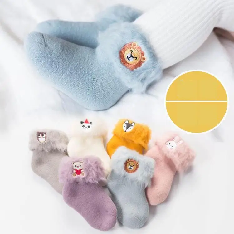 3pairs Newborn Baby Socks Winter Warm Christmas Infant Cartoon Girls Boys For Babies Cotton Toddler Soft New Born | Детская одежда и