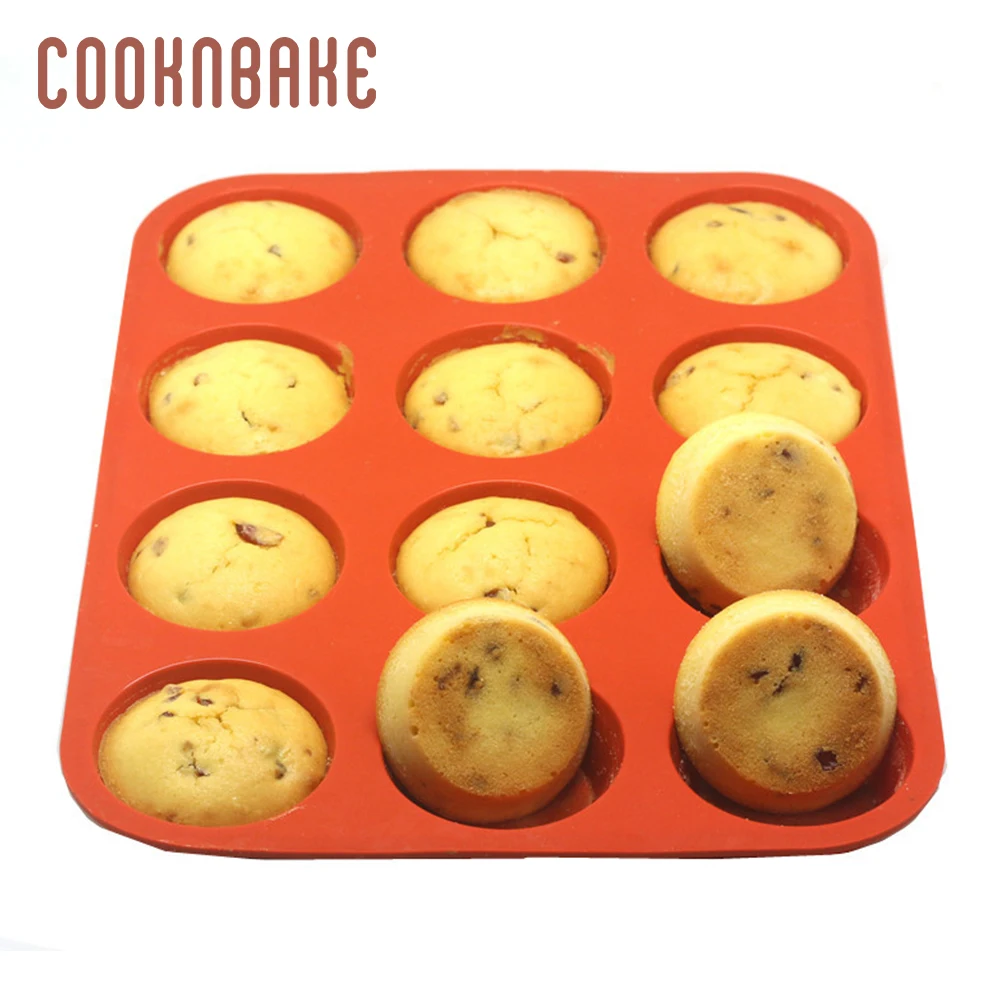COOKNBAKE силиконовая форма для кекса 12 отверстий Маффин Jello пудинг бисквит