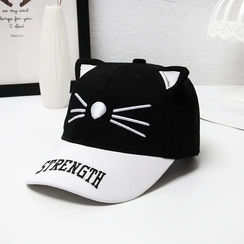 4 цвета Casquette хлопковая кепка с острым носком для детей 3-7 лет Детская кроликом