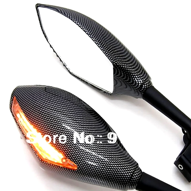 

Motorcycle Rearview Mirror Motorbike Racing Mirrors LED Turn Signals For Suzuki Yamaha Kawaski