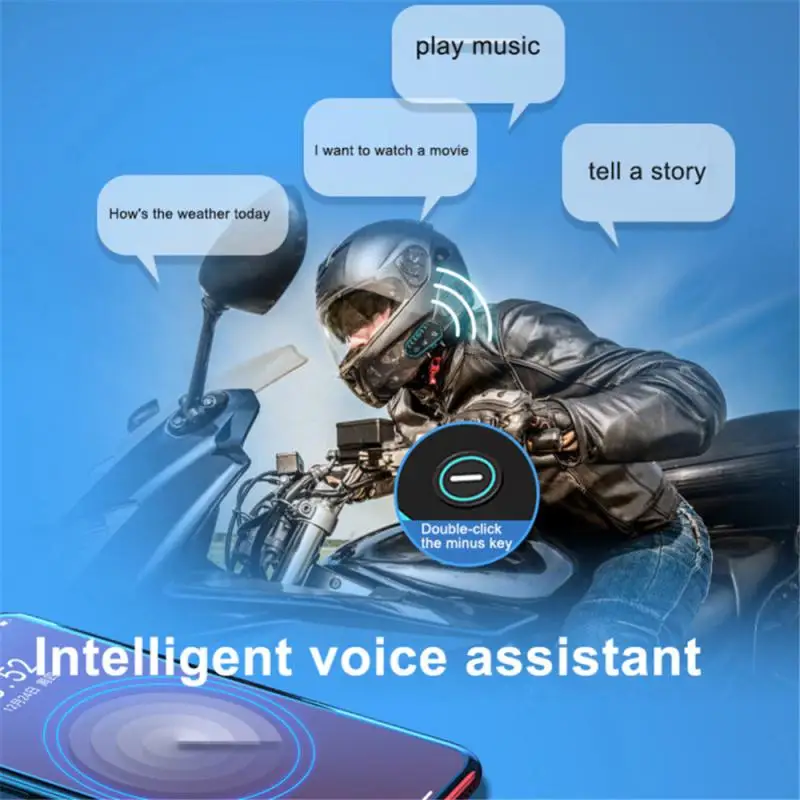 

2600mAh Bluetooth 5.0 Helmet Headset Wireless Earphones Waterproof Stereo Headphones Support Apple And Most Android Phones