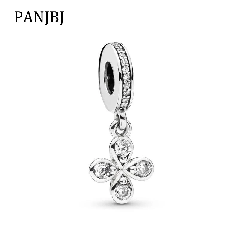 Подвеска из серебра 925 пробы с цветком клевера подходит для браслетов Pandora|Бусины|