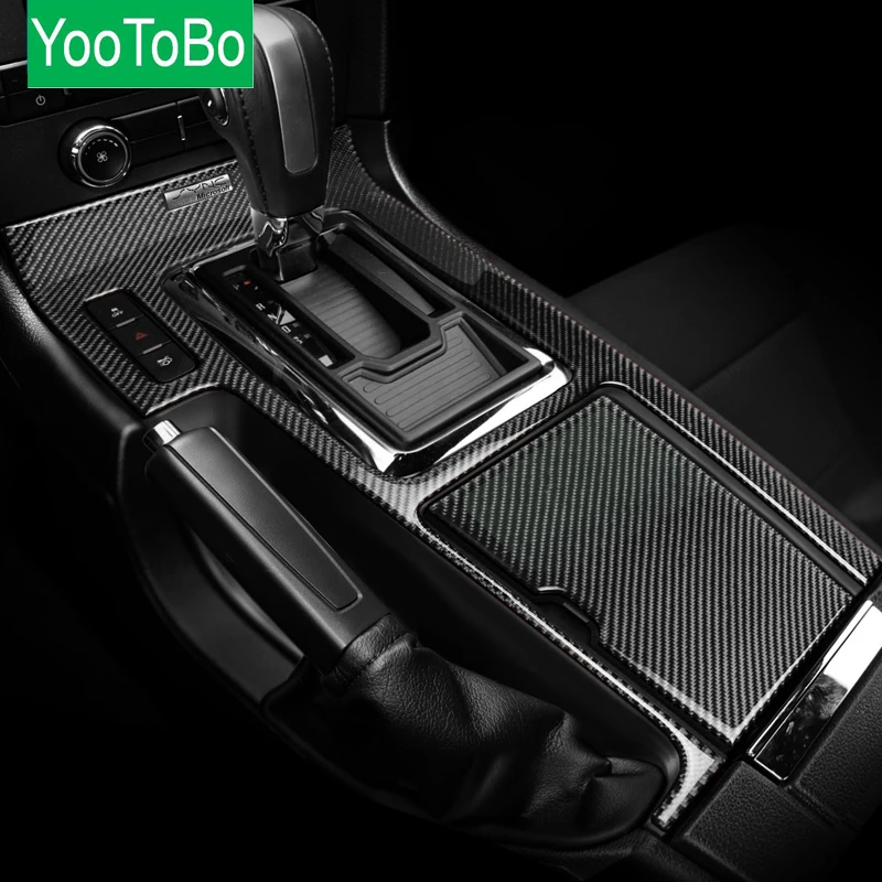 Наклейка для салона автомобиля из углеродного волокна центральная консоль