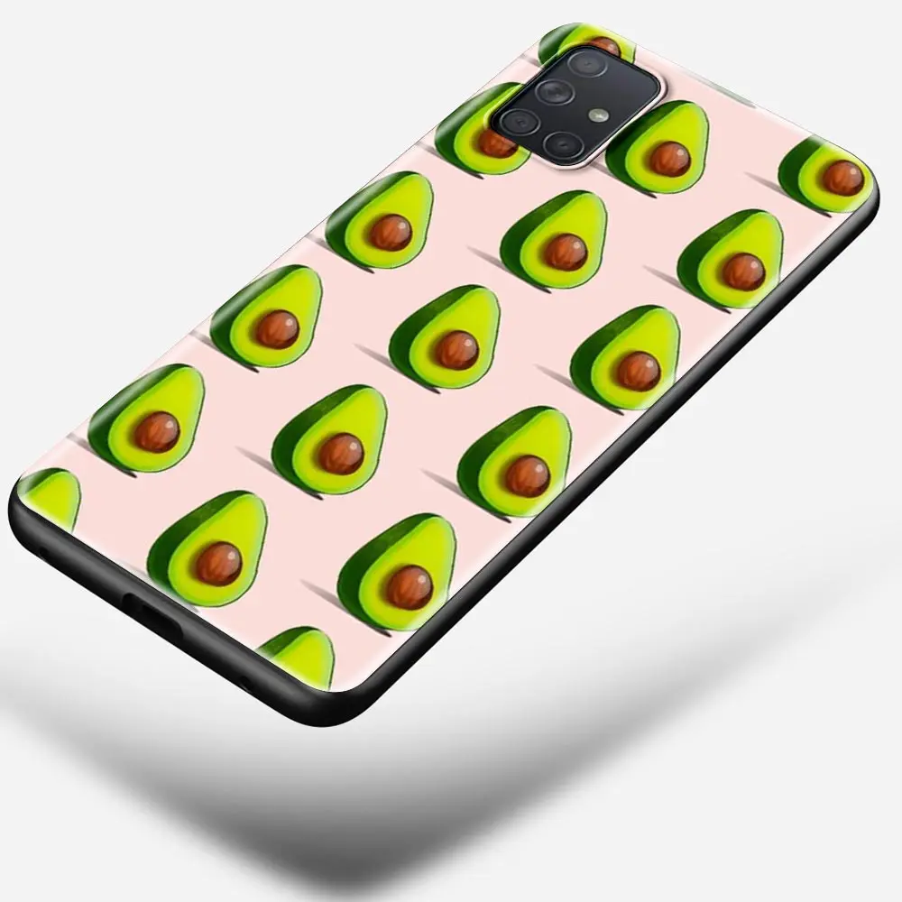 

Phone Case for Samsung A12 A50 A70 A21S A71 A51 A01 A11 A02S A21 A31 A41 Silicone TPU Shell Coque Cute Avocado Food