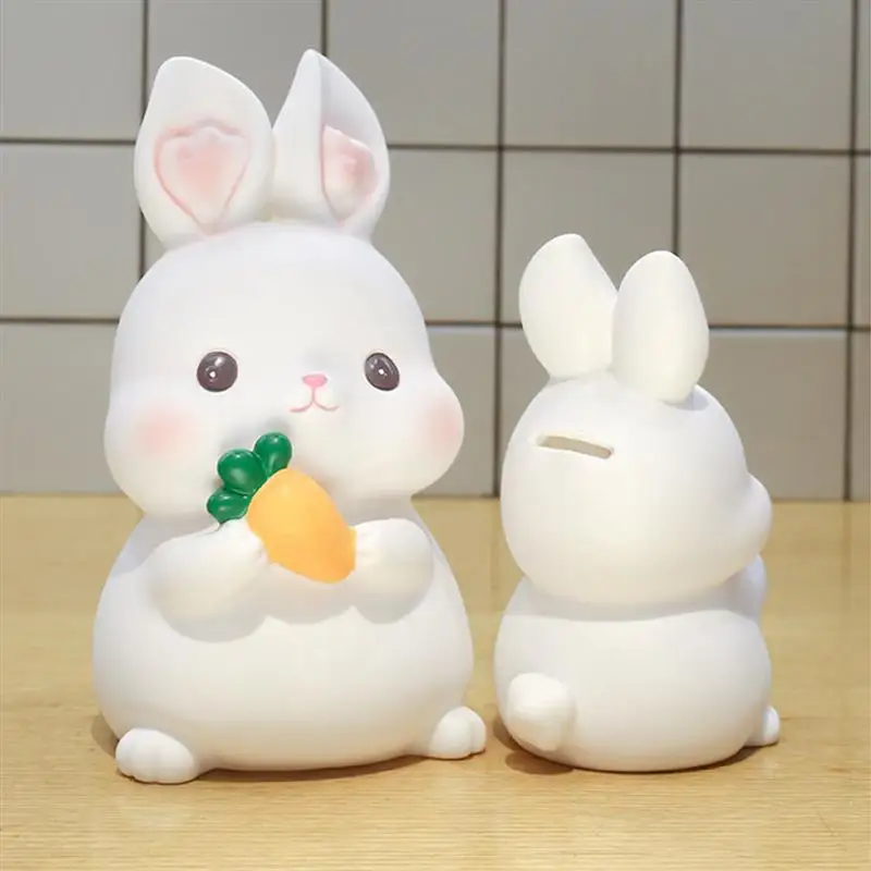

Easter Festival Rabbit Shaped Piggy Bank Cartoon Saving Pot Desktop Adornment