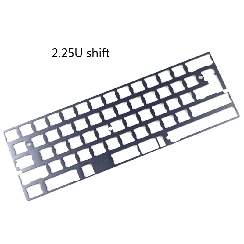 

Gray 60% Aluminum Mechanical Keyboard Plate Support GK64 DZ60 GH60 CNC Support Split Spacebar 2U/2.25U Spacebar