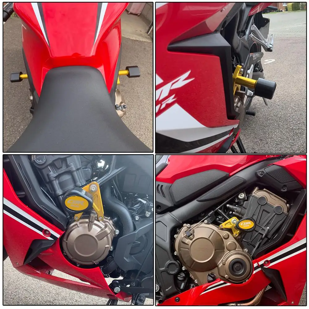 Новинка 2019 слайдеры рамы для Honda CBR 650 R Logo CBR650R защитная крышка двигателя защита от