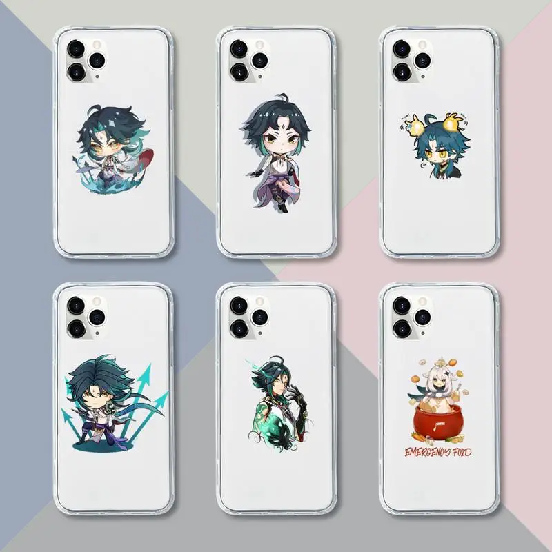 

Kamisato Ayaka Genshin Impact Phone Case Transparent soft For iphone 12 11 13 7 8 6 s plus x xs xr pro max mini