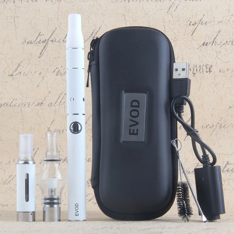 

Evod 3 in 1 E Cigarette Vaporizer Pen Dry herb Wax Liquid Starter Kit with 3 Atomizers Dome Ago G5 Tank