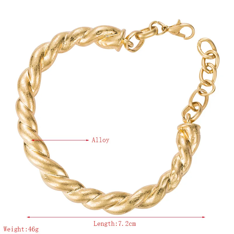 

Fashion New Arrivals Simplicity Chain Link Bracelets For Women Metal Alloy Curb Cuban Gold Bracelet for Men Party Jewelry