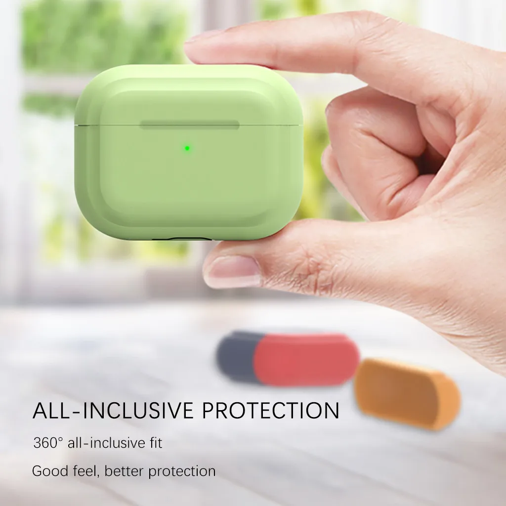 Силиконовый защитный чехол для AirPods Pro 2019 беспроводной зарядный силиконовый