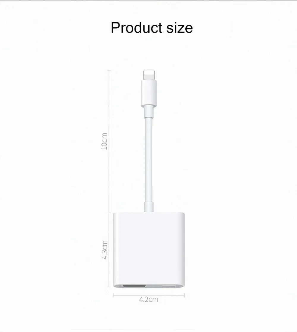 Для перехода от разъема Lightning к цифровая usb-камера OTG передачи данных разъём кабельный переходник высокого Мощность 500mA для iPad mini 2/3/4 Air iPhone X XR XS Max 8