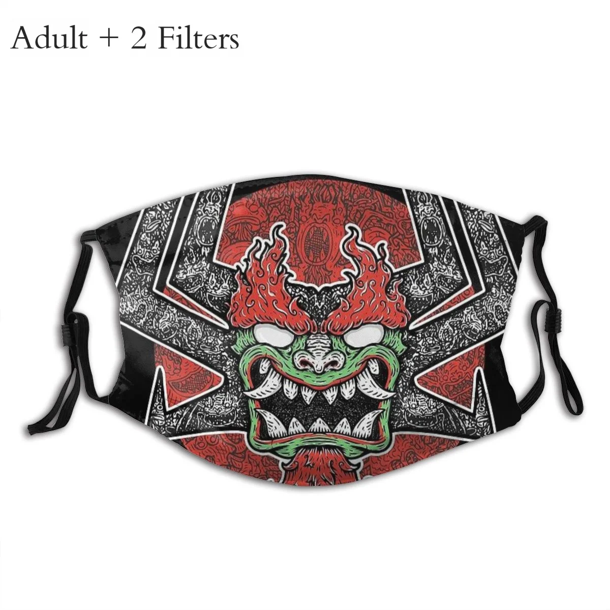 

Samurai Jack A Ku Adventure Animation Protection's Mask Funny TIMELESS DEMON Washable Fabric Mask With Filters Protection