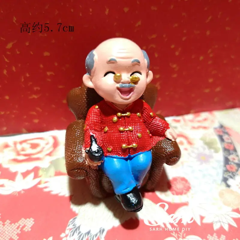 Grandpa C Долговечность, топпер для торта с надписью «Grandpa», украшение для дня рождения, китайский Fuzi, благословение, принадлежности для выпечки, десерт, подарки для любви - Цвет: Grandpa C