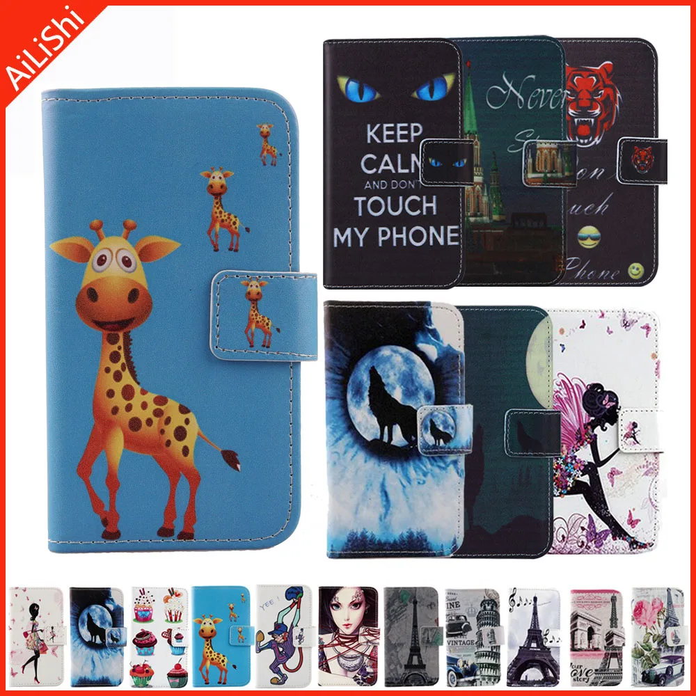 

Fundas Flip Leather Cover Shell Wallet Etui Skin Case For Ergo B506 Intro V500 Vector V551 Aura V570 Big Ben Blu Bold N1 LG Q70