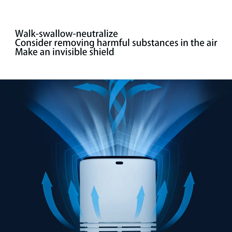 

Portable Air Mini Purifier Hanging Neck Purifier Hanging Neck Anti-Fog and Formaldehyde Purifier-Black