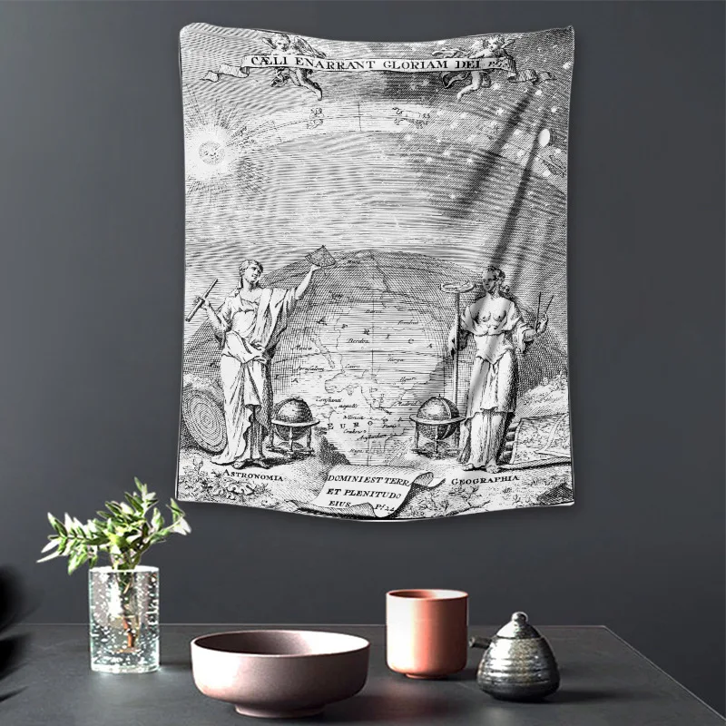 

decoracion habitacion bohemian tapestry sculpture wall art tapiz tarot Christ angel blanket wall fabric