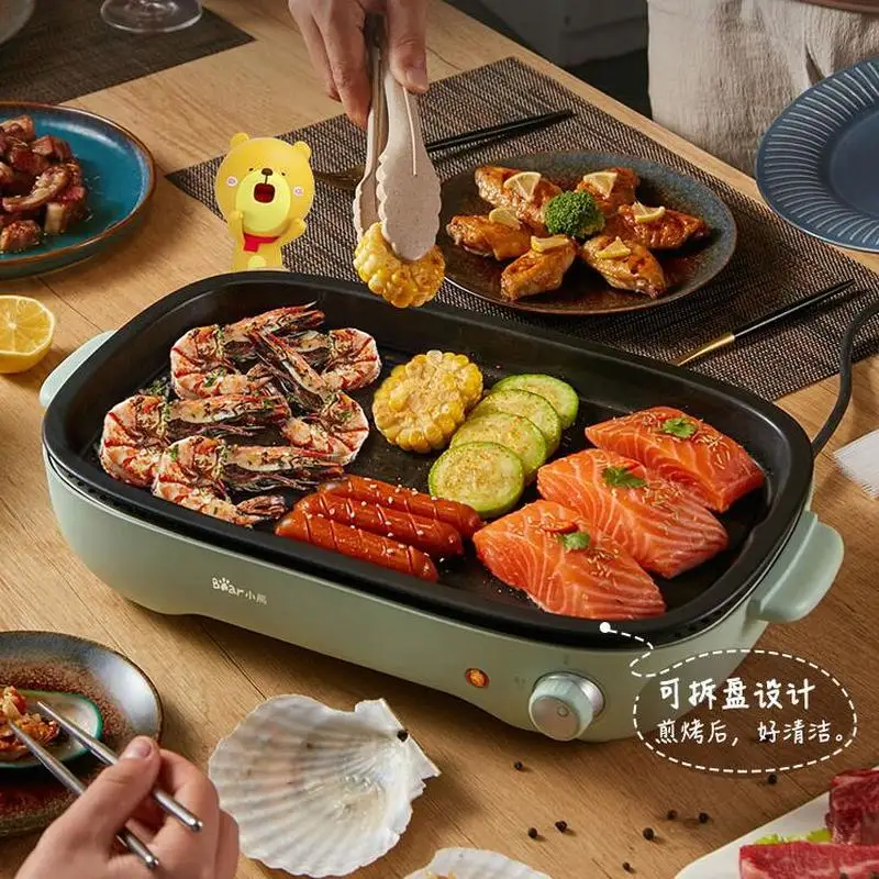Household Smokeless Grill Indoor Barbecue Pan Electric Baking Grilled Fish Pot Oven Machine | Бытовая техника
