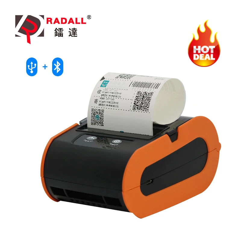 80 мм термочековые принтеры Bluetooth Термопринтер для этикеток мини портативный