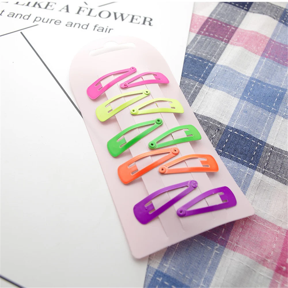 10 шт. новые милые детские заколки для волос ярких цветов девочек маленькие 3 5 см
