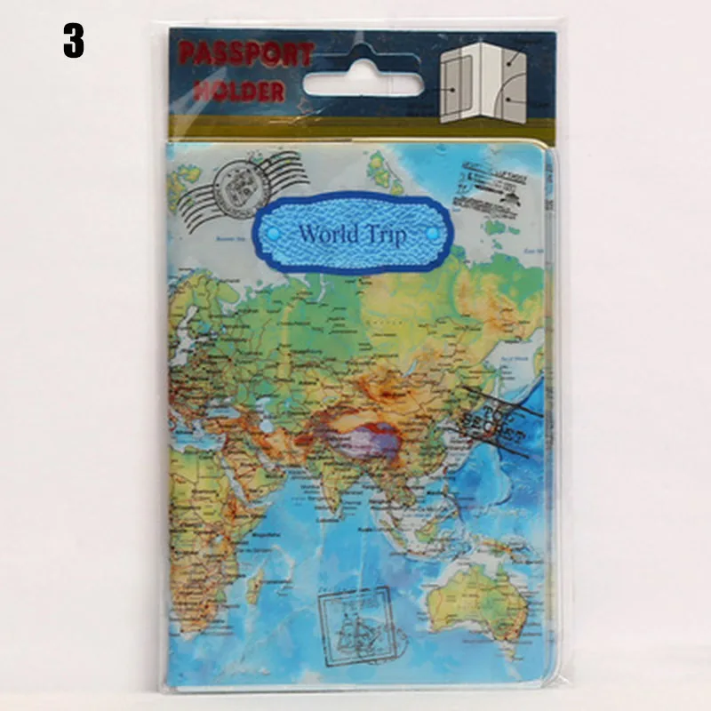 Горячая унисекс аксессуары для путешествий цветная карта мира камуфляж Обложка