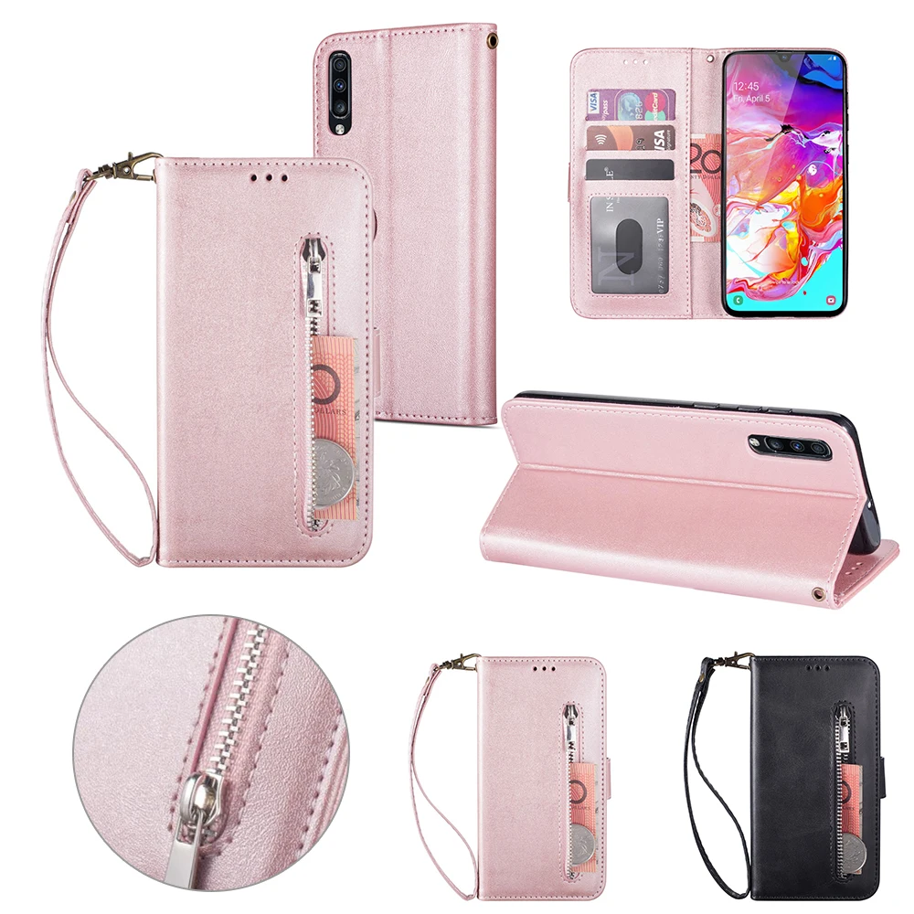 LAPOPNUT бумажник с застежкой молнией кожаный чехол для samsung Galaxy J6 J4 Plus 2018 A70 A7 A6 J8 A50 A5