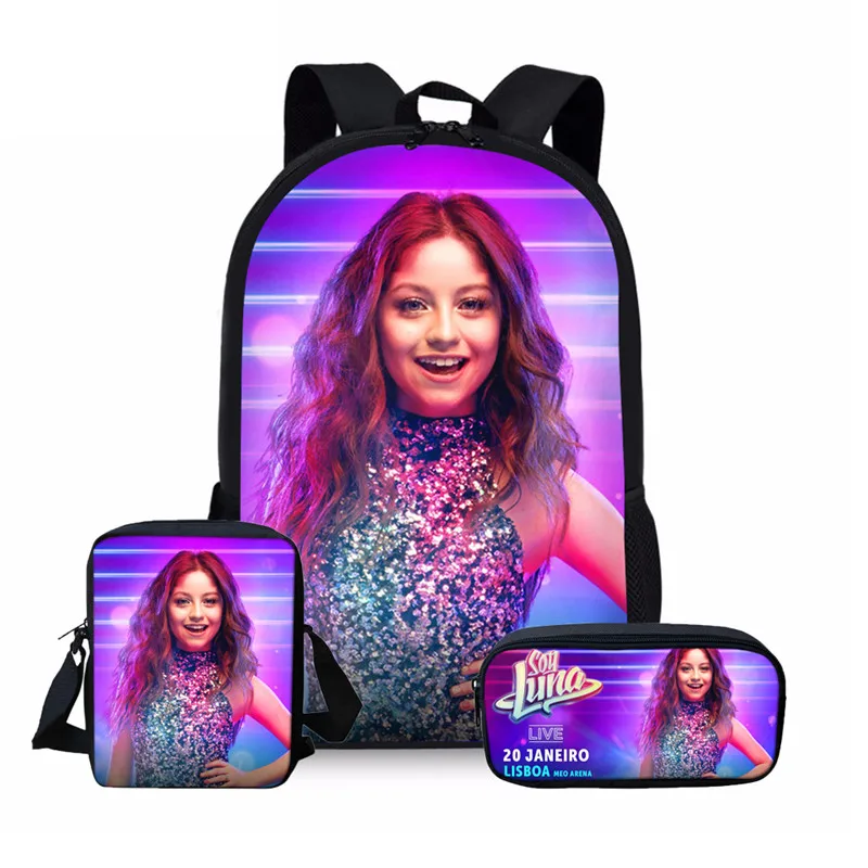 ThiKin школьные сумки для подростков девочек Soy Luna дорожные рюкзаки Детский Школьный рюкзак 3 шт. школьные сумки mochila infantil - Цвет: as pictures