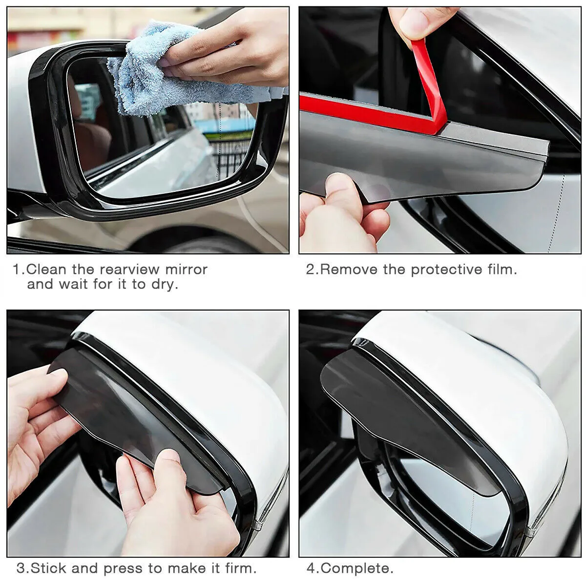 

1 Pair Rain Board Side Mirror Accessories Eyebrow Guard Standard Size Design