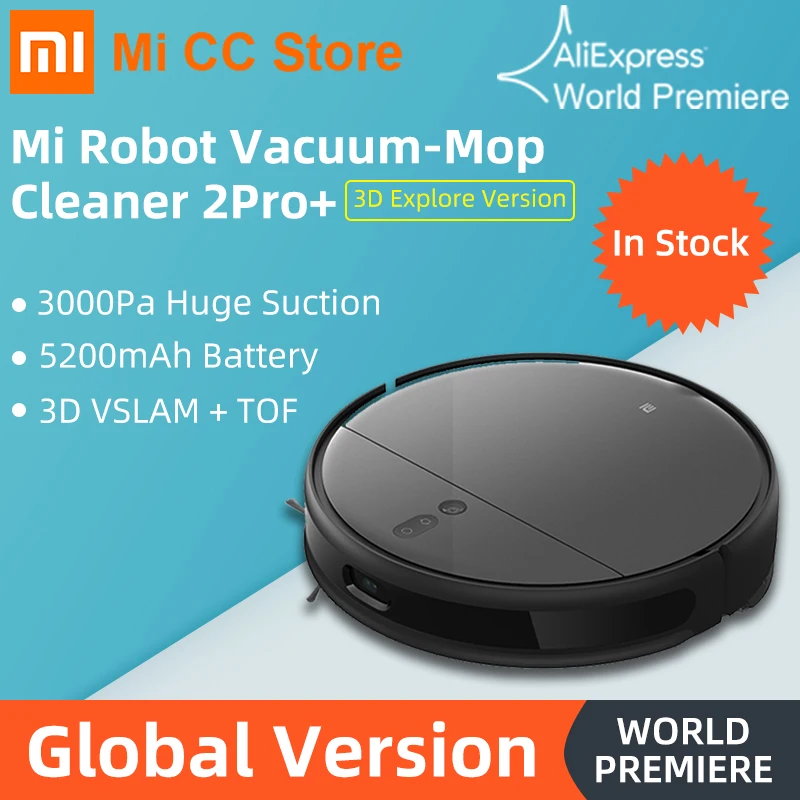 Робот Xiaomi Robot Vacuum Mop 2 Pro +, подметание, мытье, уборка дома,  пыль, стерилизация, 3000 па, всасывание через приложение, дистанционное  управление, 3D VSLAM | Бытовая техника | АлиЭкспресс