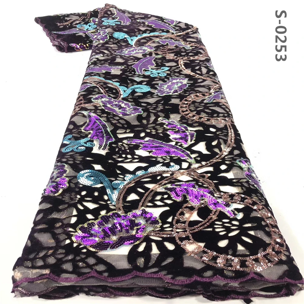 Африканская бархатная кружевная ткань 2019 высококачественные винные кружевные