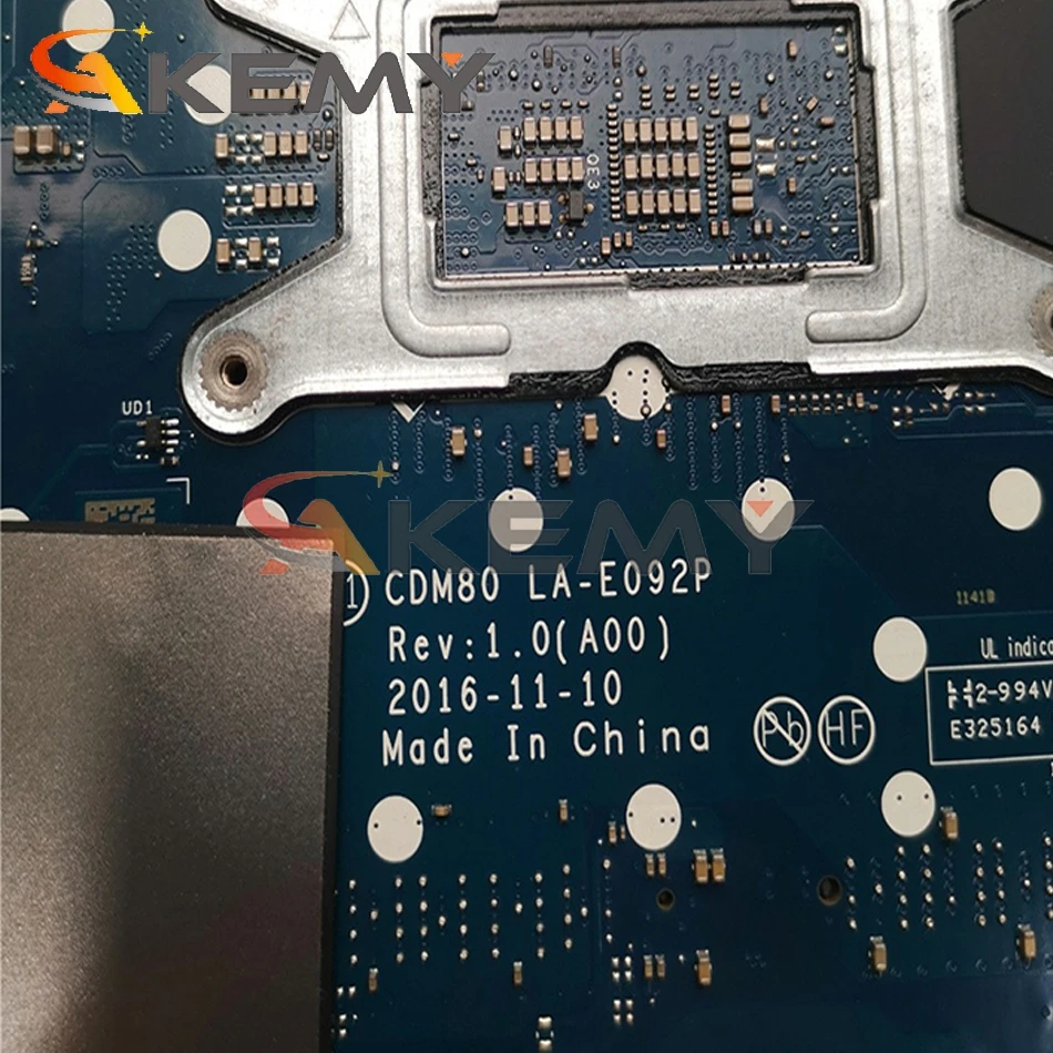 

Akemy CN-0DDVMC DDVMC FOR Dell Latitude 5580 Laptop Motherboard CDM80 LA-E092P I5-7300U CPU Mainboard NOTEBOOK PC 100%tested