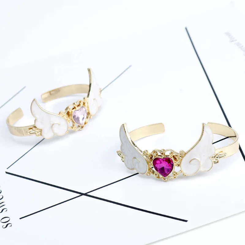 Браслет с кристаллами Sakura Card Captors Love Fantasy Wings эстетические браслеты ювелирные