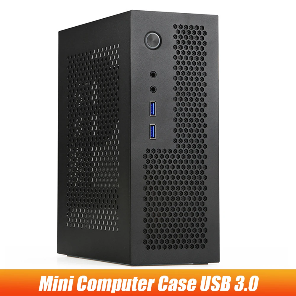 

A09 Mini Desktop HTPC Computer Case for ITX Motherboard Small 1U/Flex Gaming PC Case Chasis for Home and Office USB3.0