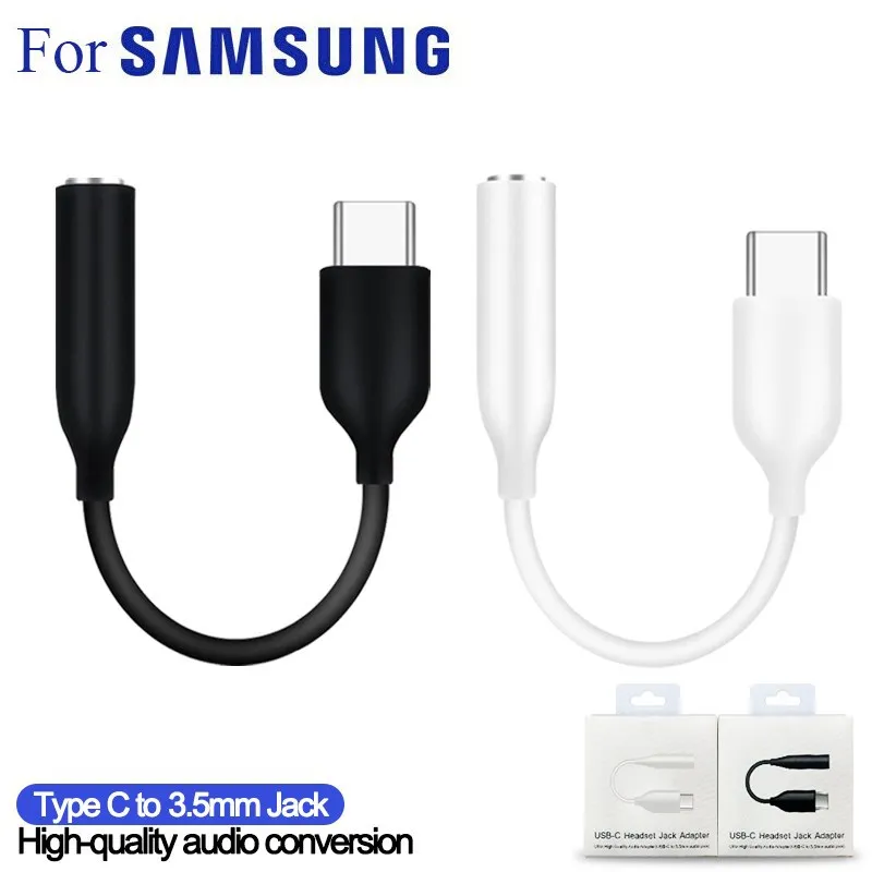 Аудио адаптер с разъемом USB Type C на 3 5 мм для Samsung S21 S20 FE Note 20 Ultra Note10 Plus|Переходники и