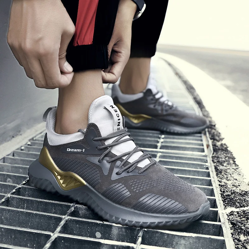 

Newest Comfortable Footwear Lace-Up Adult Male Casual Shoes Lightweight Flats Shoes Men Breathable Casual Shoes Soft Sneakers