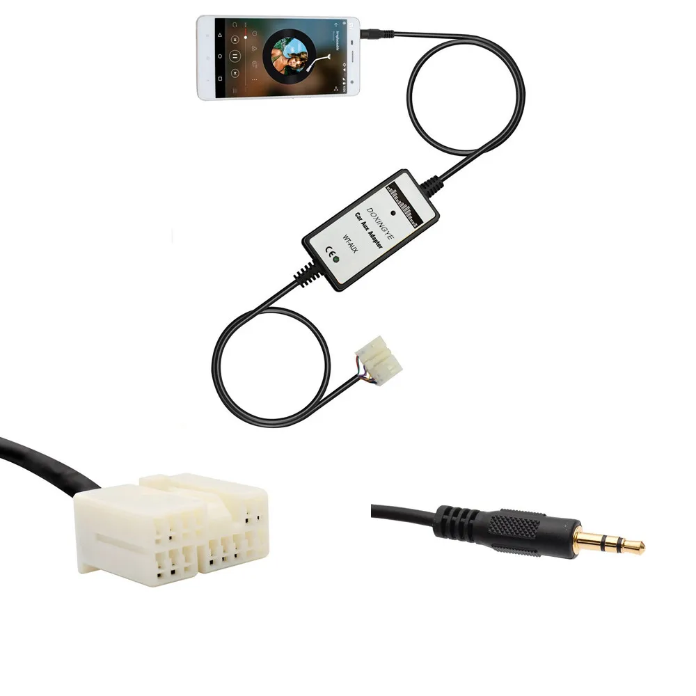 DOXINGYE 3 5 мм Aux in радио цифровой адаптер для смены CD MP3 плеер 6 + 8 контактный интерфейс