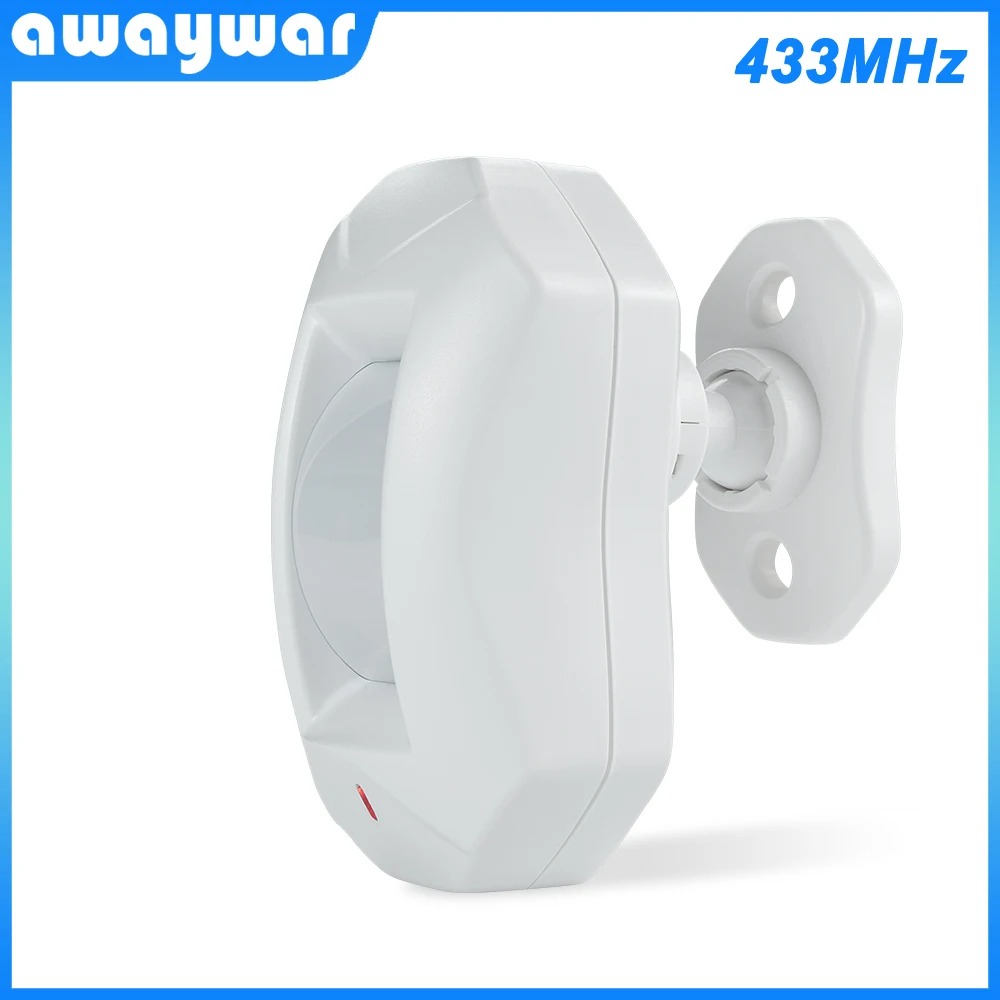 

Awaywar 433 Mhz Wireless PIR Motion Detector for Home Alarm System Smart Home Movement Sensor With Battery Anti-theft