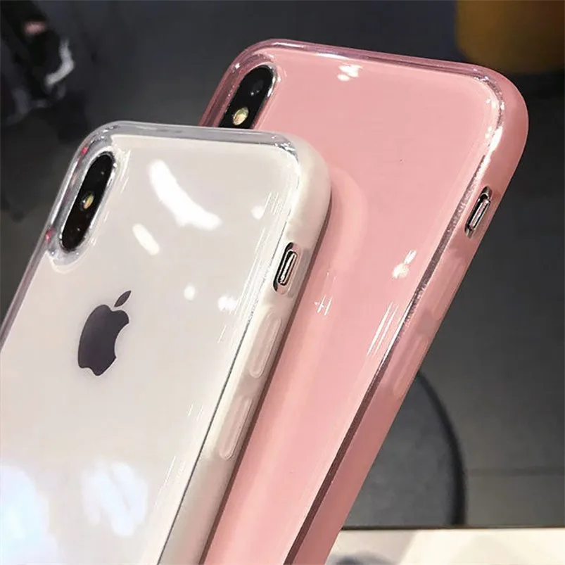 Мягкий чехол из ТПУ для iPhone 6, 6 S, 7, 8 Plus, 11 Pro, XS Max, XR, X 10, роскошная цветная прозрачная рамка, силиконовый чехол для iPhone 7 Plus