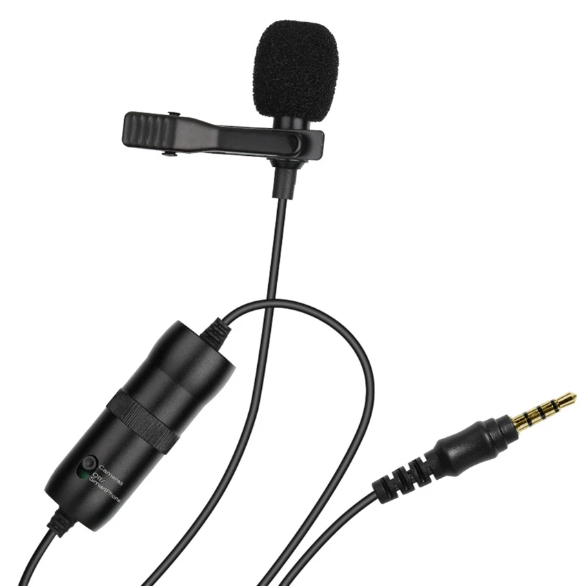 

Wired Lavalier Lapel Microphone for Smartphone Omnidirectional Mic with Clip for Recording, DSLR Camera, 6 Meters Cable
