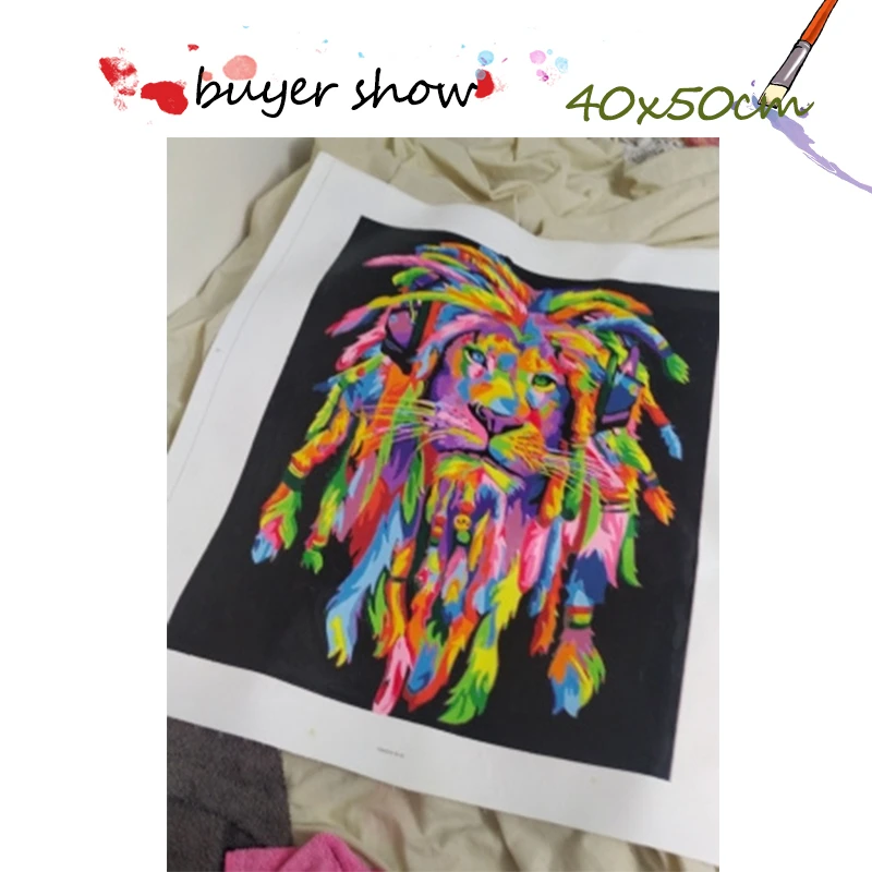 AZQSD фото картина маслом по номерам Животные ручной работы подарок Раскраска