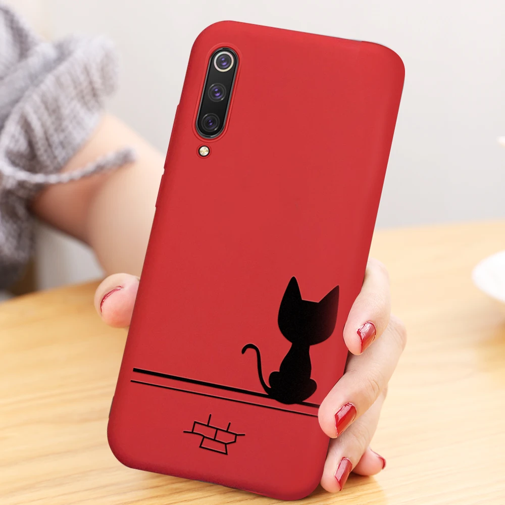 Окрашенный милый чехол для Xiaomi mi 9 Se 9T Pro Россия A2 A3 Lite задняя крышка 8 CC9 CC9E Мягкий