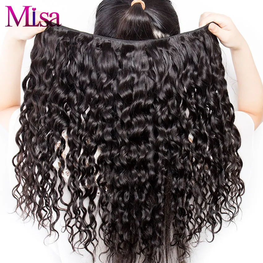 10 30 дюймов Пряди в комплекте индийская волна 100% натуральные кудрявые пучки волос