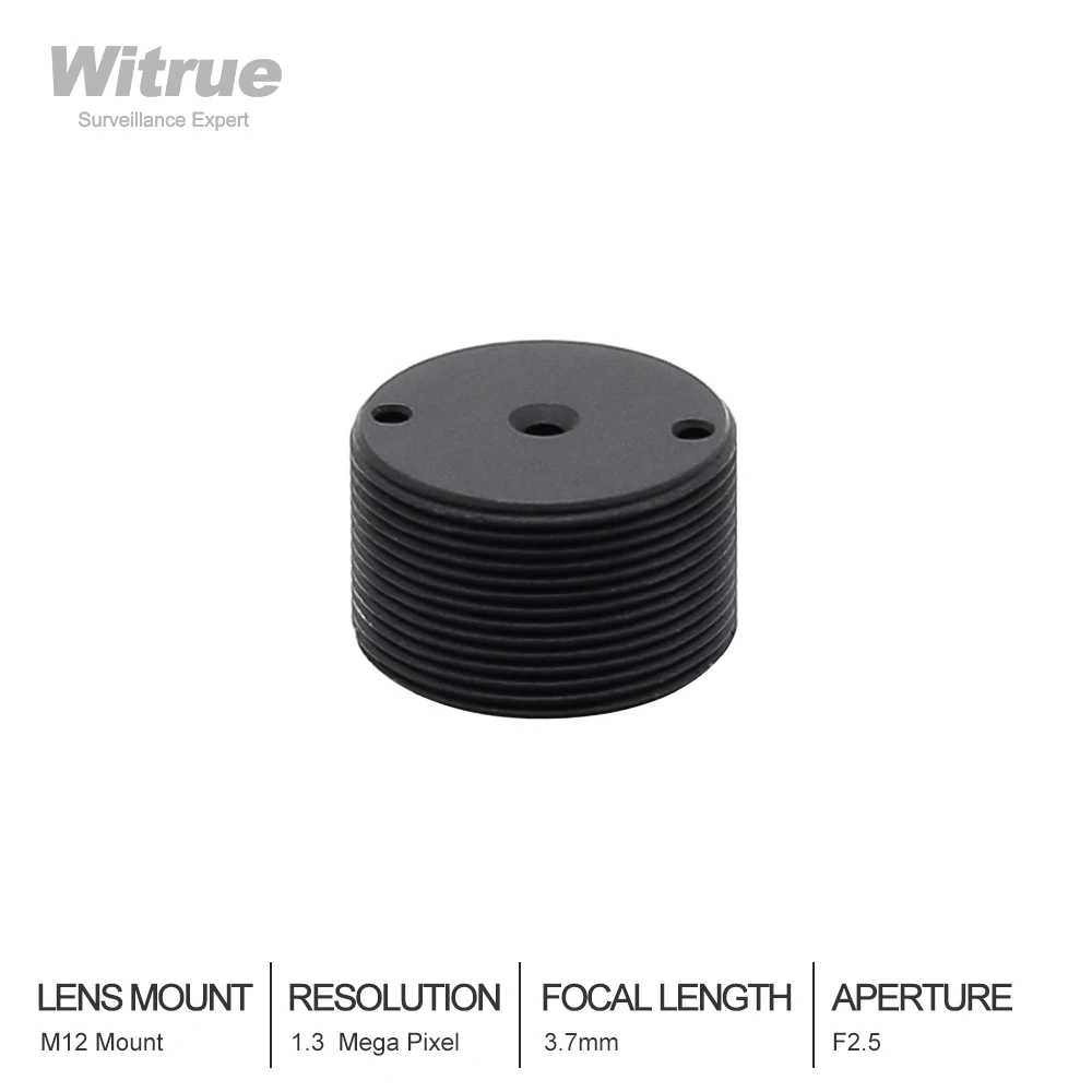 

Witrue mini Camera Pinhole Lens 3.7mm 1.3 Megapixel 1/3" F2.5 M12 Mount for Video Door phone CCTV Security Cameras