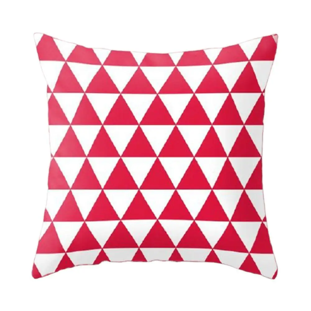 

Nordic Creative Geometric Red Cushion Cover Modern Red Decorative Pillow Case For Sofa Couch Seat Wedding Throw Pillows