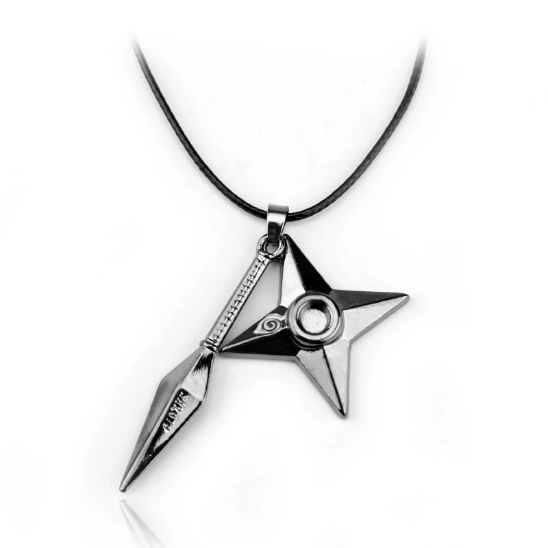Аниме Shuriken ожерелье кунай Коноха ниндзя Итачи Какаси подвеска винтажный крест